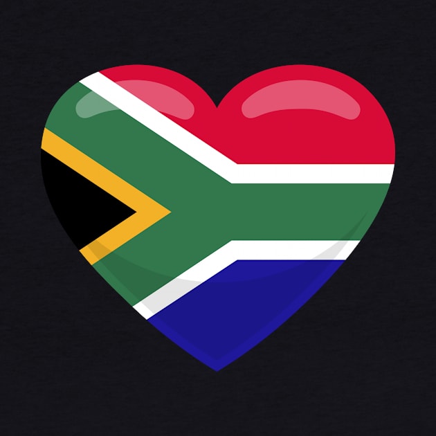 South Africa Flag Heart by SunburstGeo